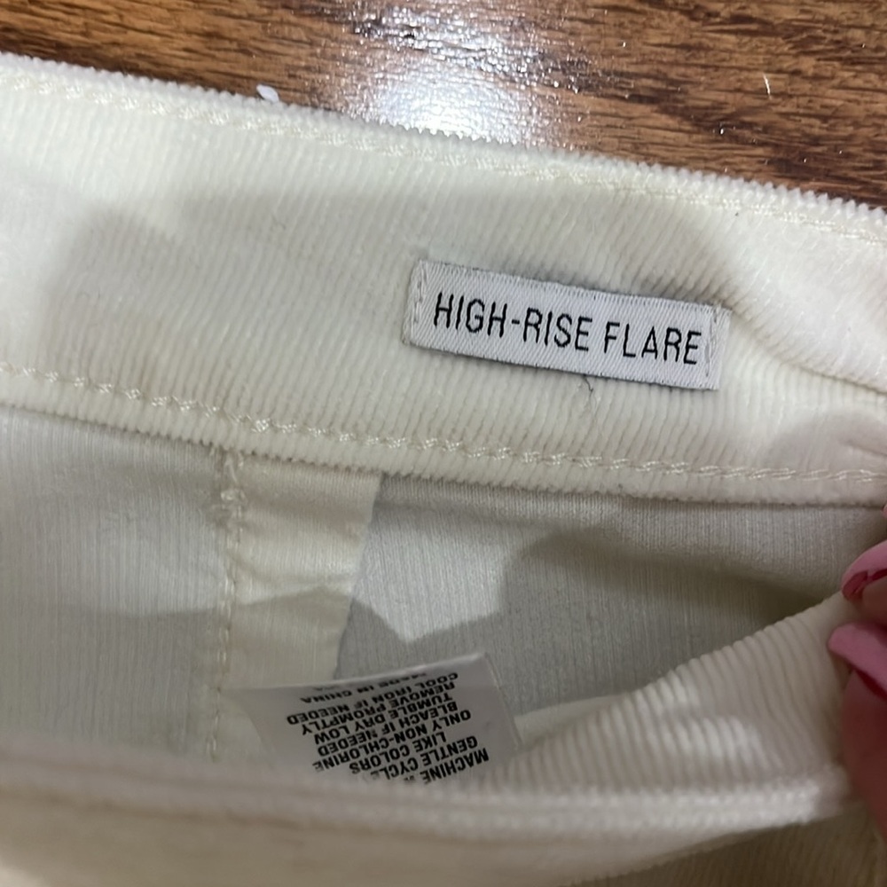 True Craft White corduroy Flare Leg Jeans - Picture 5 of 6